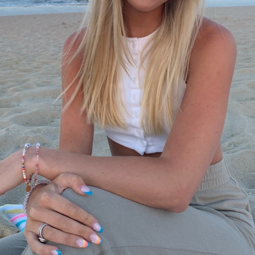 Motel Rocks Ivory Ribbed Crop Top - Picture 5 of 5